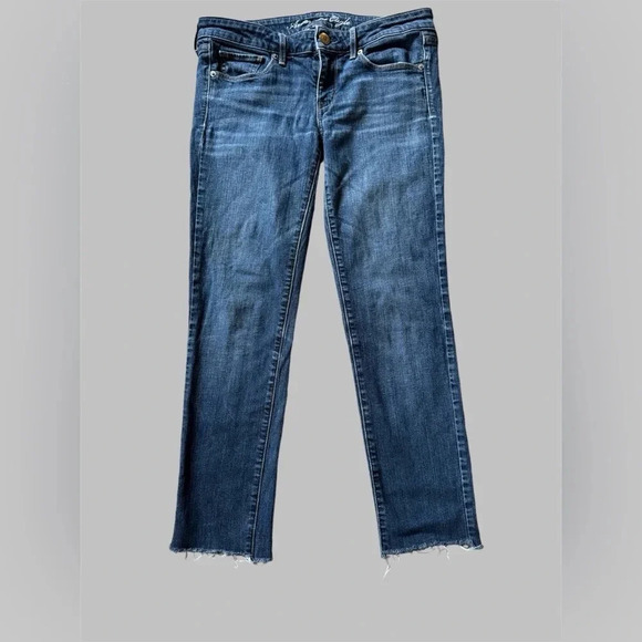 American Eagle Cut Off Skinny Jeans Women Size 8 Regular , Stretch - Picture 1 of 5